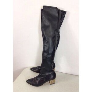 Eram Leather Boots Knee High Womens 37